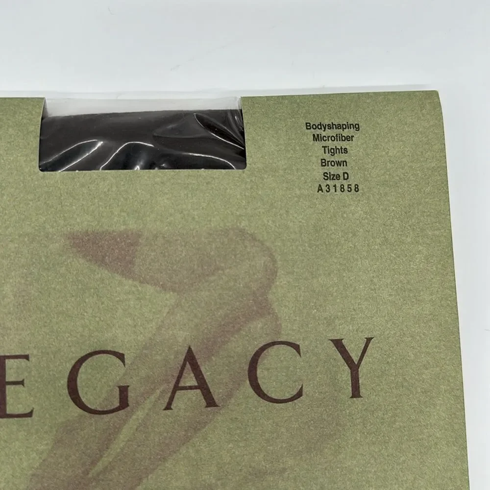 Legacy Tights Womens Size D Bodyshaping Microfiber Lot of 2 Pairs Black Brown